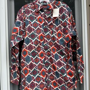Vintage Woolrich Aztec button down Made USA Shirt M new w tags Rare
